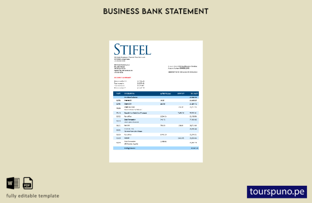 listo para imprimir Plantilla de plantilla de Word y PDF de extracto firme de St